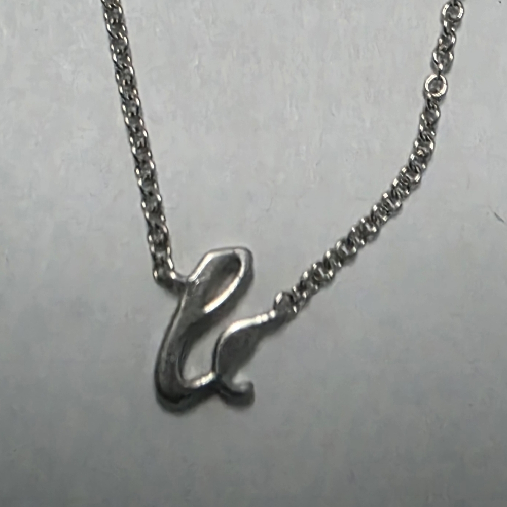 Elegant Silver Initial Necklace